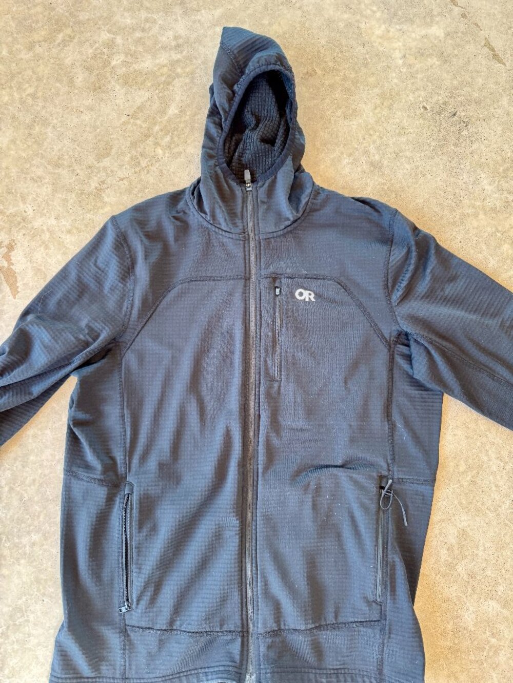 Outdoor Research Black Grid Fleece Hooded Jacket Men’s XL